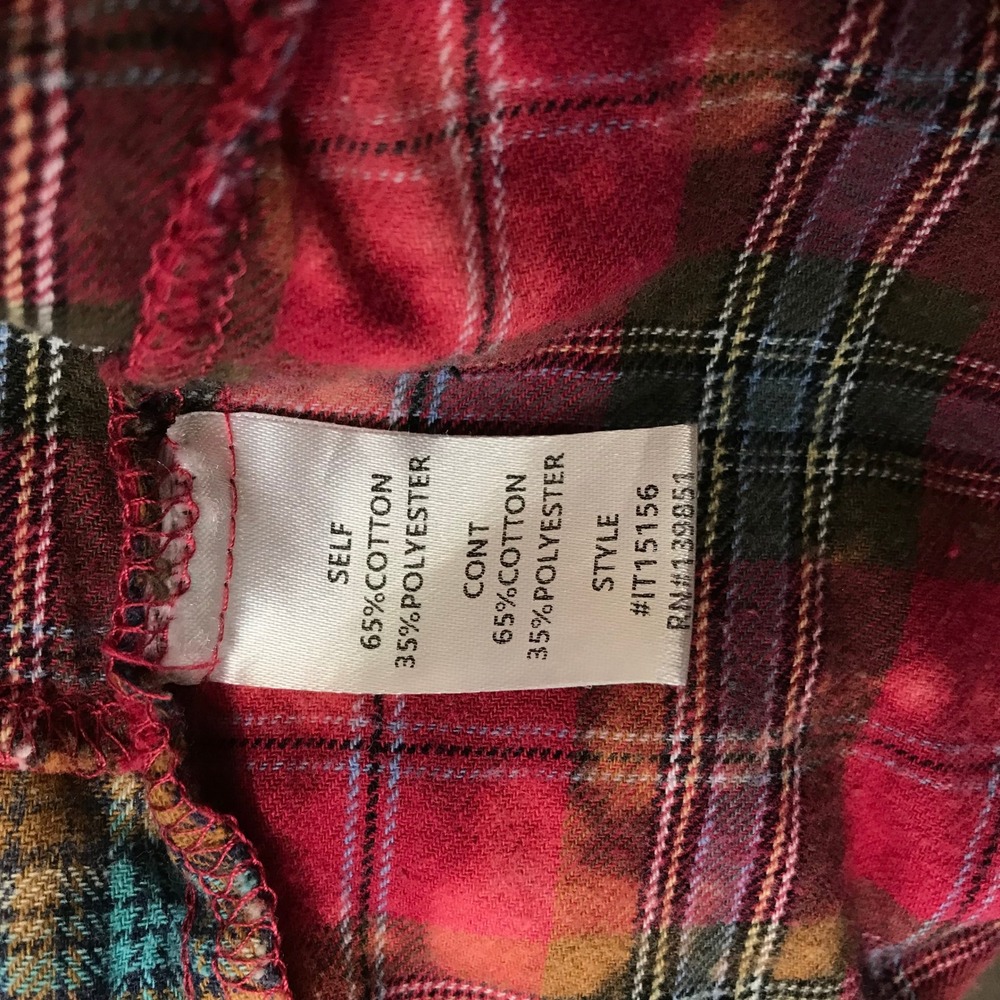 ODDY Women's Patchwork Bleached Plaid Flannel Shi… - image 8